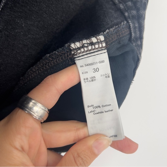 Moussy Vintage Elba Center Press Black Wide Leg Crop Designer Denim Jeans 30 - Picture 11 of 11